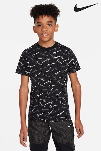 Nike lebron Black Swoosh T-Shirt (N30009) | £25