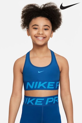 Nike Blue Pro Swoosh Bra (N30045) | £30