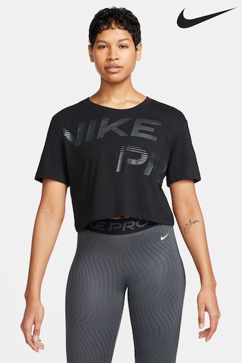 Nike Black Dri-FIT Pro Graphic Short Sleeve Top (N30055) | £28