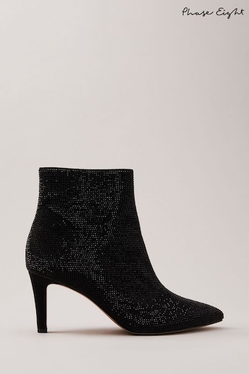 Phase Eight Sparkly Black Boots (N30080) | £169