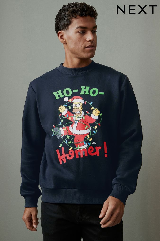 Navy blue hot sale christmas sweater
