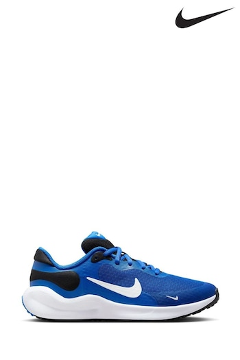 Nike started Blue/White Youth Revolution 7 Trainers (N30176) | £45