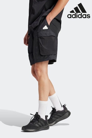 adidas Black Sportswear City Escape Cargo Shorts (N30270) | £40