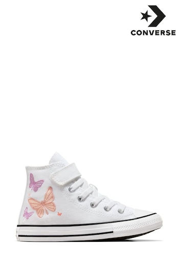 Converse egret White/Pink Chuck Taylor All Star High Trainers (N30279) | £45