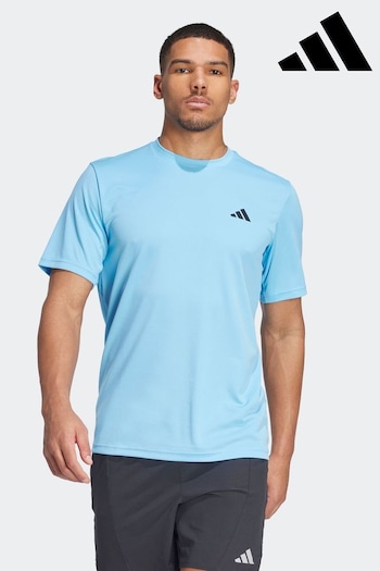 adidas models Light Blue Train Essentials Training T-Shirt (N30303) | £15