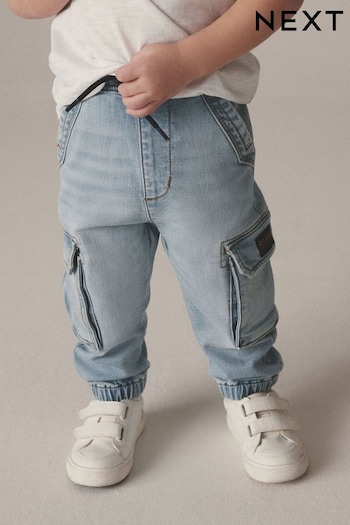 Bleach Denim Comfort Cargo Kid Jeans (3mths-7yrs) (N30312) | £15 - £17