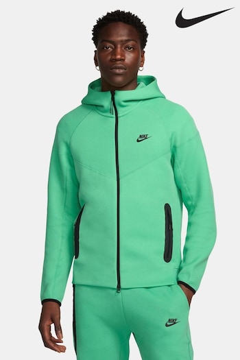 Nike sku221683253 Light Green Tech Fleece Full Zip Hoodie (N30329) | £110