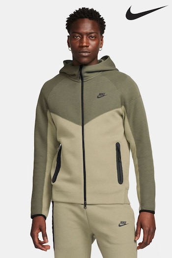 Nike Dark Green Tech Fleece Full Zip Hoodie (N30330) | £110