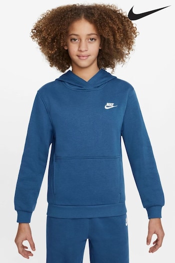 Nike stores Mid Blue Club Fleece Overhead Hoodie (N30412) | £40