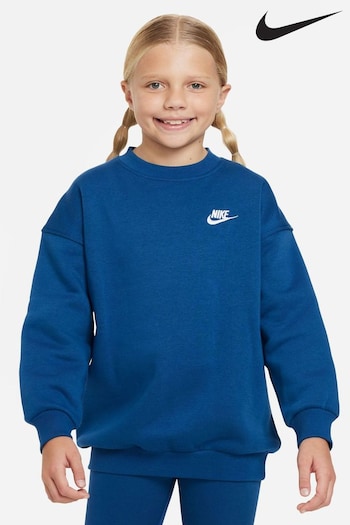 Nike slides Bright Blue Oversized Club Fleece Sweatshirt (N30417) | £38