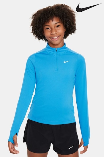 Nike Bright Blue Dri-FIT Half Zip Long Sleeve Running Sweat Top (N30419) | £40