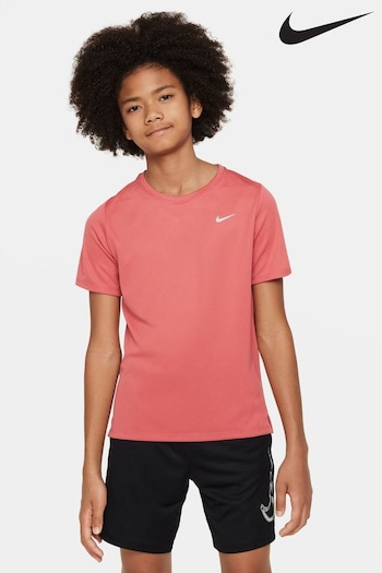 Nike american Dark Pink Dri-FIT Miler T-Shirt (N30426) | £25