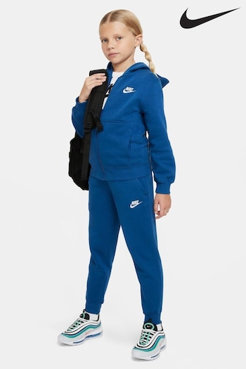Nike youth Blue Sportswear Club Fleece Full-Zip Tracksuit (N30435) | £75