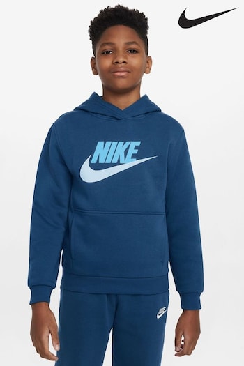 Nike Blue Club Fleece Logo Hoodie (N30443) | £40