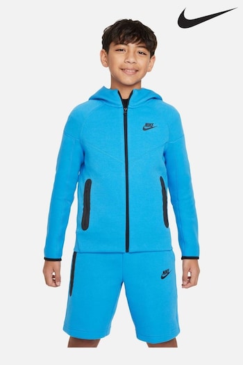 Nike Women Bright Blue Tech Fleece Zip Through Hoodie (N30457) | £80