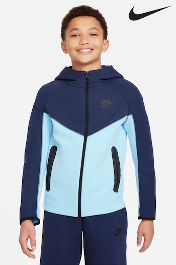 Nike Blue/Navy Tech Fleece Zip Through Hoodie (N30458) | £80