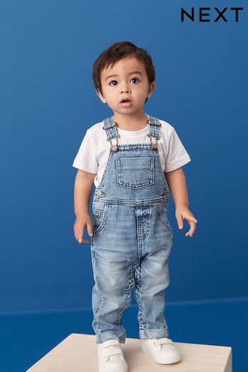 Light Blue Denim Dungarees (3mths-7yrs) (N30477) | £18.50 - £22.50