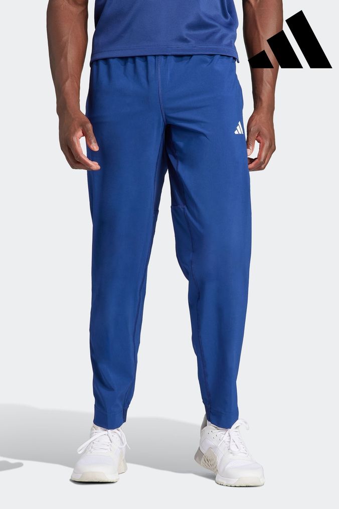 Buy Men s Adidas Blue Joggers Online Next UK