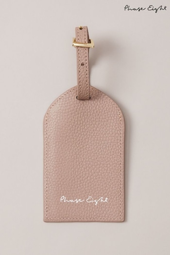 Phase Eight Neutral Leather Luggage Tag (N30509) | £19