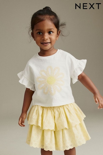 Lemon Yellow Skirt & T-Shirt Set (3mths-7yrs) (N30517) | £18 - £22