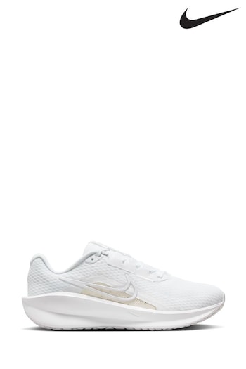 Nike White Downshifter 13 Road Running Trainers (N30541) | £65