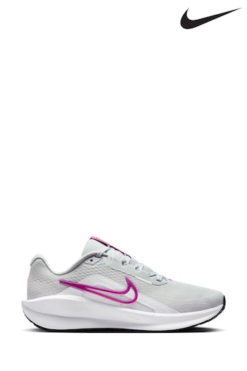 Nike Grey/Pink/White Downshifter 13 Road Running Trainers (N30542) | £65
