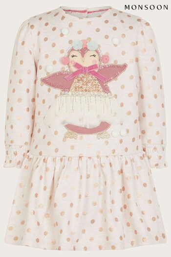 Monsoon Baby Natural Penguin Sweat Dress (N30606) | £30 - £34