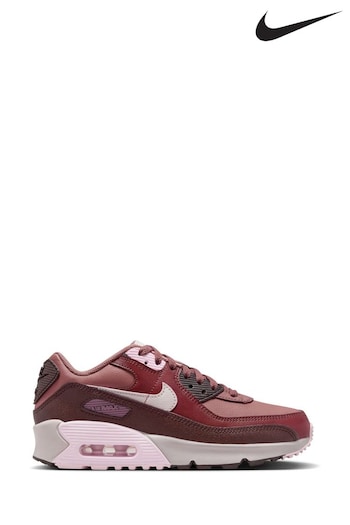 Nike Pink Mauve Air Max 90 LTR Youth Trainers (N30625) | £100