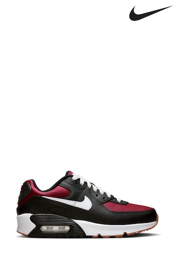 Nike Black/White/Red Air Max 90 LTR Youth Trainers (N30626) | £100