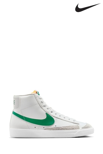 Nike White/Green Blazer Mid '77 Vintage Trainers (N30638) | £100