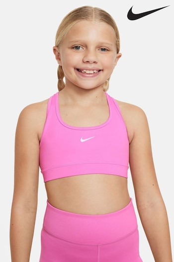 Nike Bright Pink Medium Dri-FIT Swoosh Support Bra (N30659) | £25