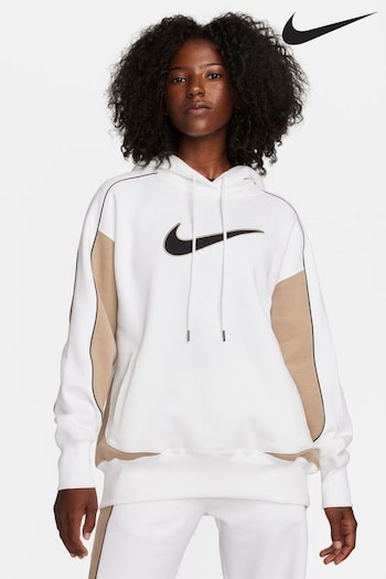 Nike White Oversized Piping Detail Dance Hoodie (N30735) | £70