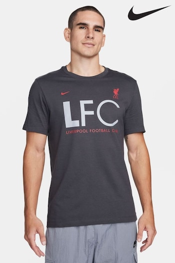 Nike Black Liverpool FC Chest Logo T-Shirt (N30752) | £33