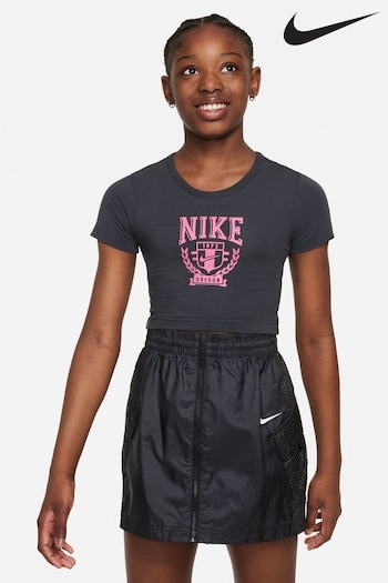 Nike neon Black Trend Cropped T-Shirt (N30758) | £25