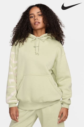 Nike one Green Oversized Fleece Logo Hoodie (N30770) | £65