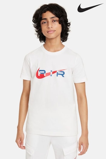 Nike White/Red Air T-Shirt (N30792) | £25