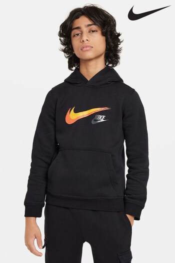 Nike Black Swoosh Fleece Overhead Hoodie (N30858) | £50