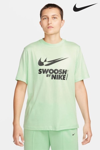 Nike Embroidered Green Oversized Swoosh Logo T-Shirt (N30881) | £38
