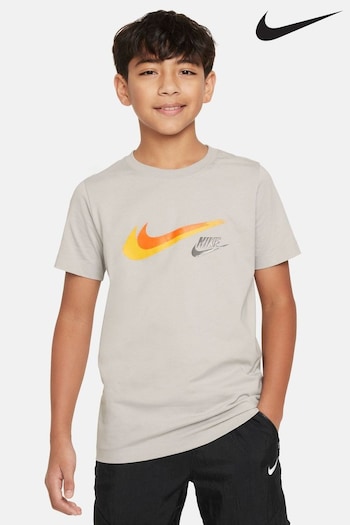 Nike back Grey Swoosh T-Shirt (N30885) | £28