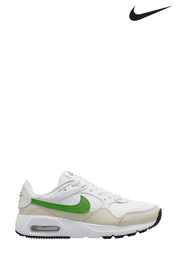 Nike White/Green Air Max SC Trainers (N30935) | £80