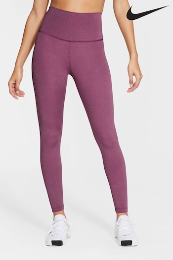 Nike Dark Pink Yoga High-Waisted 7/8 Leggings (N30943) | £55
