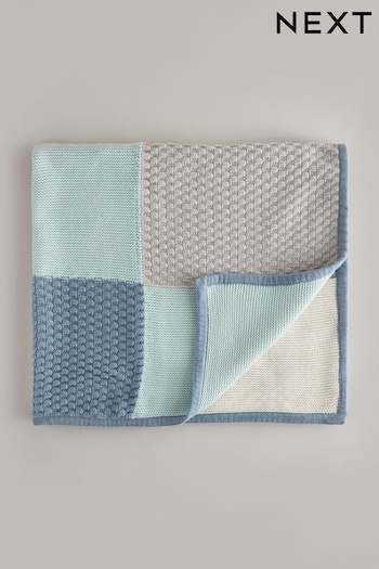 Blue Patchwork Baby Blanket (N31030) | £22