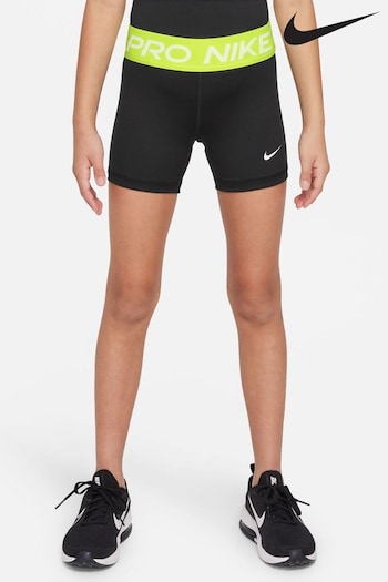 Nike absolute Black/Lime Dri-FIT Pro 3 Inch Shorts (N31043) | £23