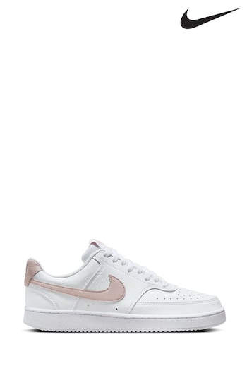 Nike White/Purple Court Vision Low Trainers (N31076) | £75
