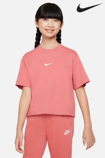 Nike Red Oversized Essentials Boxy T-Shirt (N31086) | £20