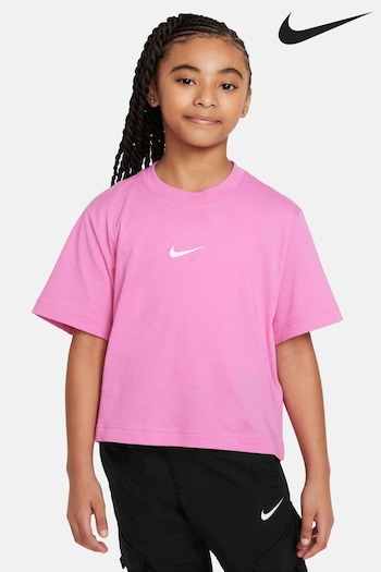 Nike Isaiah Pink Oversized Essentials Boxy T-Shirt (N31087) | £20