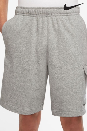 Nike Grey Club French Terry Cargo Shorts (N31090) | £40