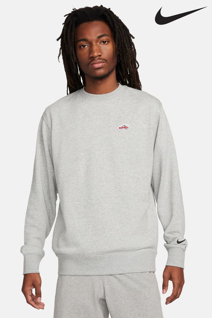 Nike crew sale sweatshirt grey