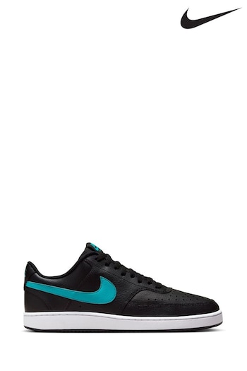 Nike Black/Green Court Vision Low Trainers (N31229) | £75