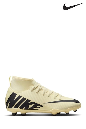 Nike Yellow Jr. Mercurial Superfly 9 Club Firm Ground Football NDKP8 Boots (N31271) | £50